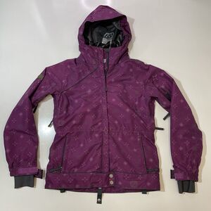 Women’s Athena Insulated Snowboard Ski Winter Jacket Plum Geometric XS